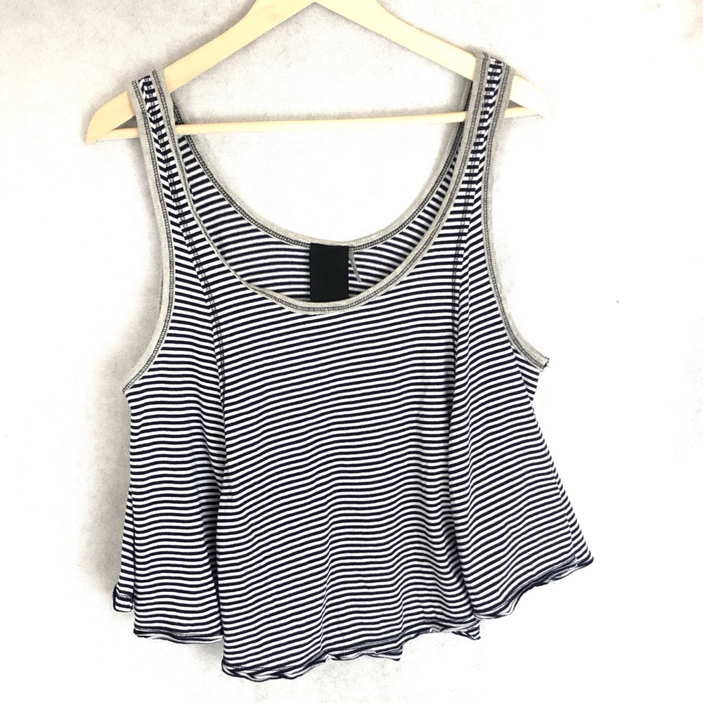 Heather Tees striped flowy tank top